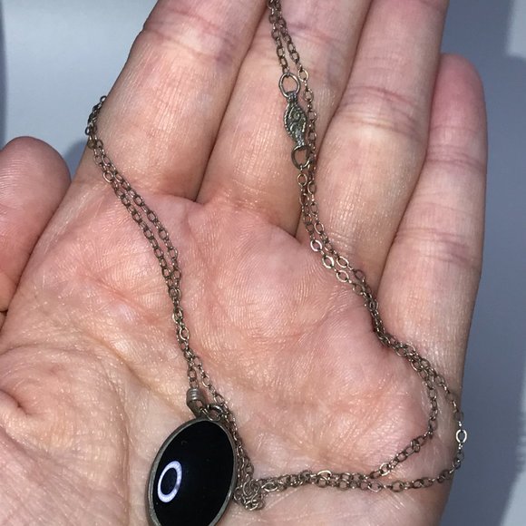 19" Vintage Cable chain with Onyx Starburst Pendant - Picture 7 of 16